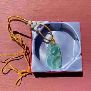 Chinese Jade Lizard Necklace